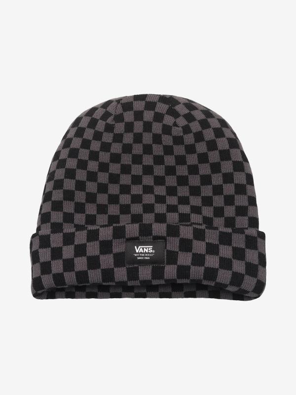 Čepice Vans Mn Mte Cuff Beanie Black Checkerbo Černá