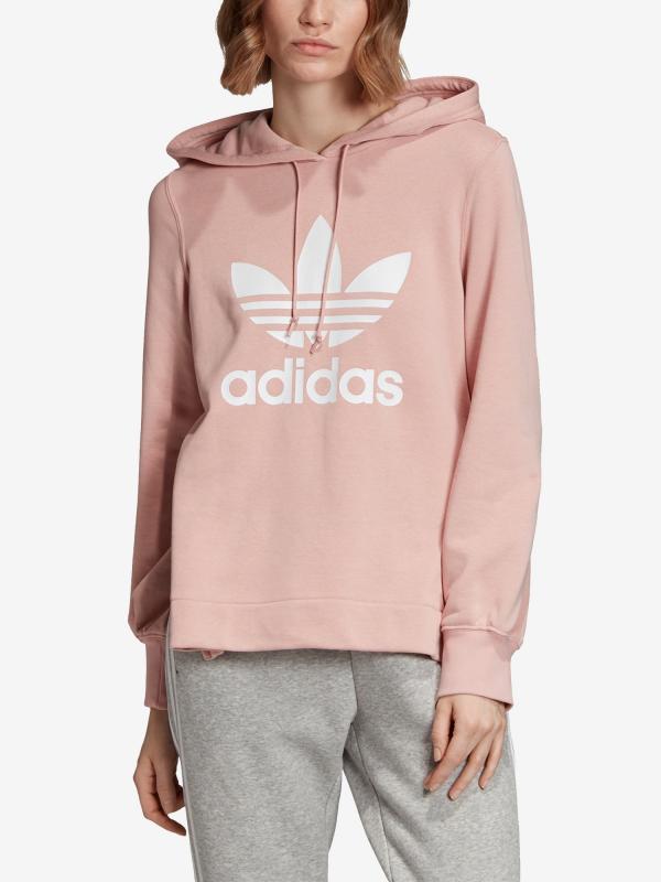 Mikina adidas Originals Hoodie Růžová