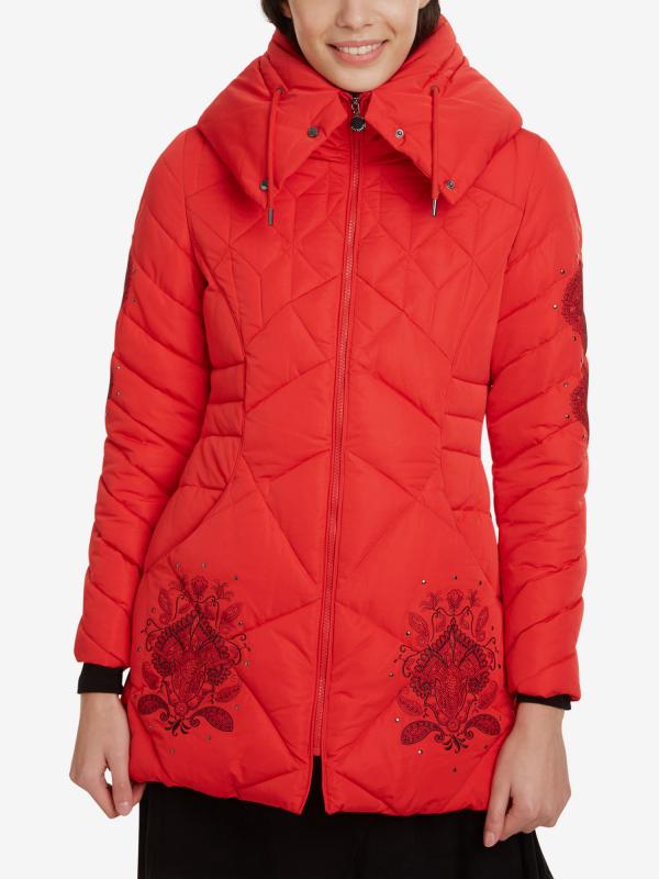 Bunda Desigual Padded Suluk Červená