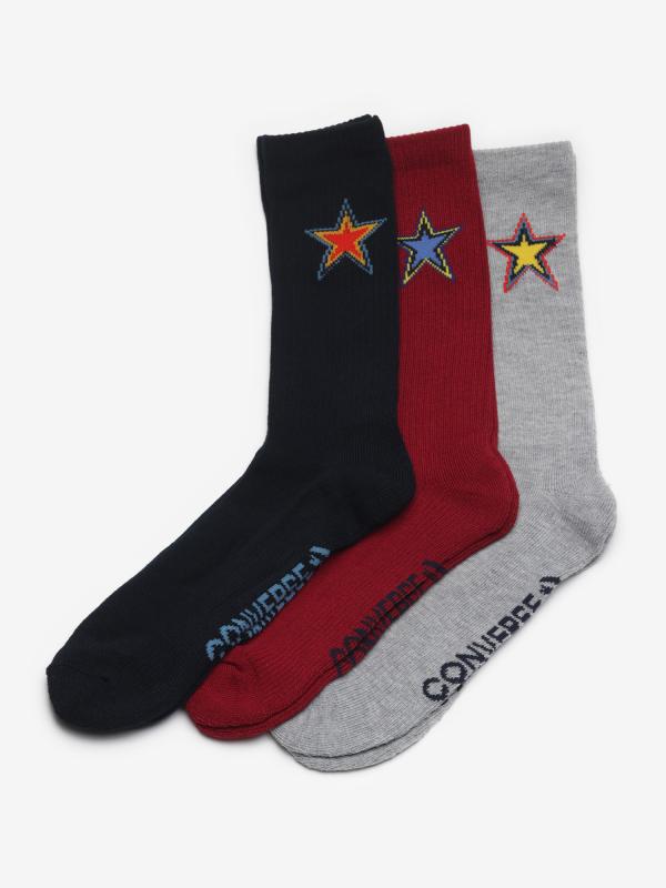 Ponožky Converse Men's Sport Inspired Crew Aw26 Barevná