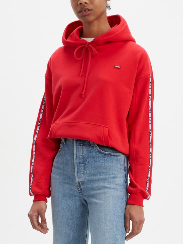 Mikina LEVI'S Unbasic Hoodie Brilliant Red Červená