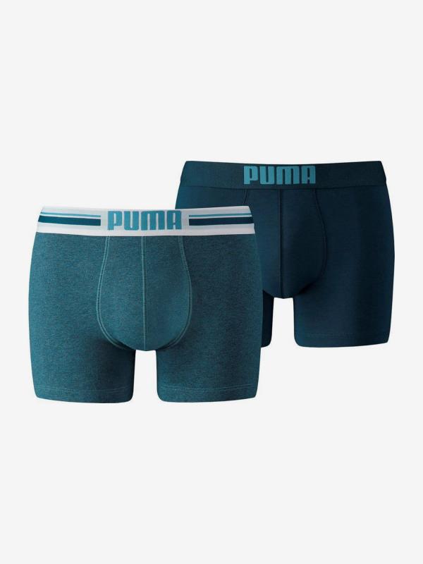 Boxerky Puma Placed Logo Boxer 2 Pack Barevná