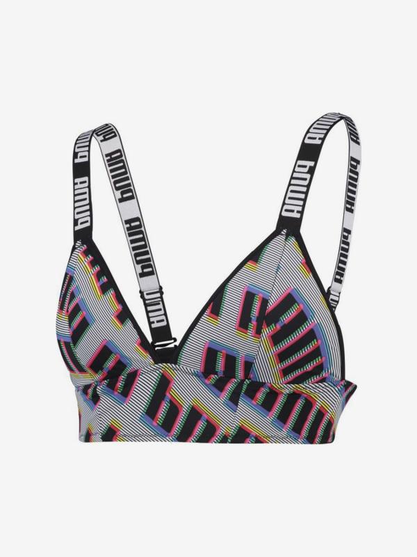Podprsenka Puma Long Line Bralette Aop 1P Hang Barevná