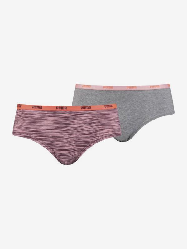 Kalhotky Puma Hipster 2 Pack Packed Růžová