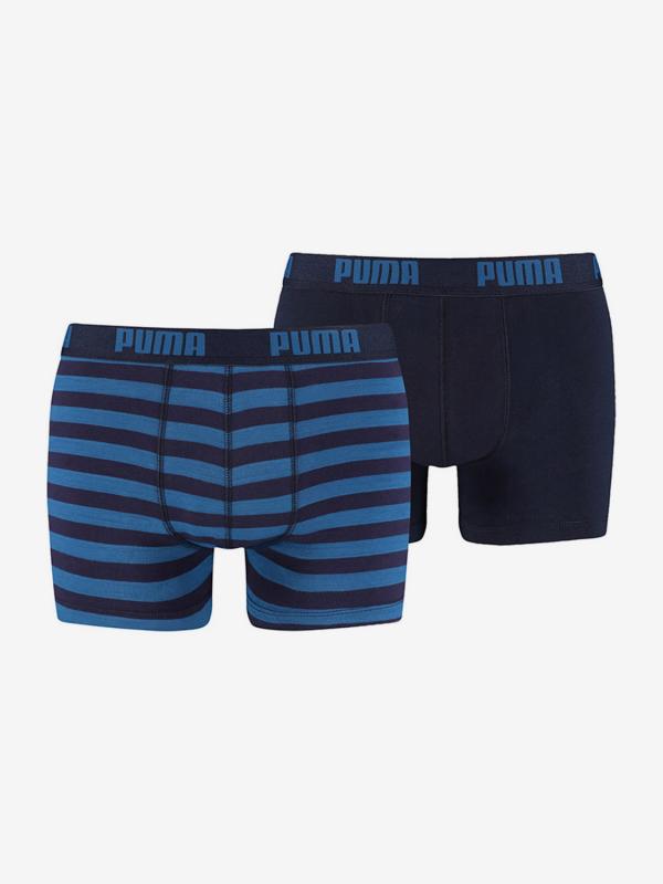 Boxerky Puma Stripe 1515 Boxer 2 Pack Modrá