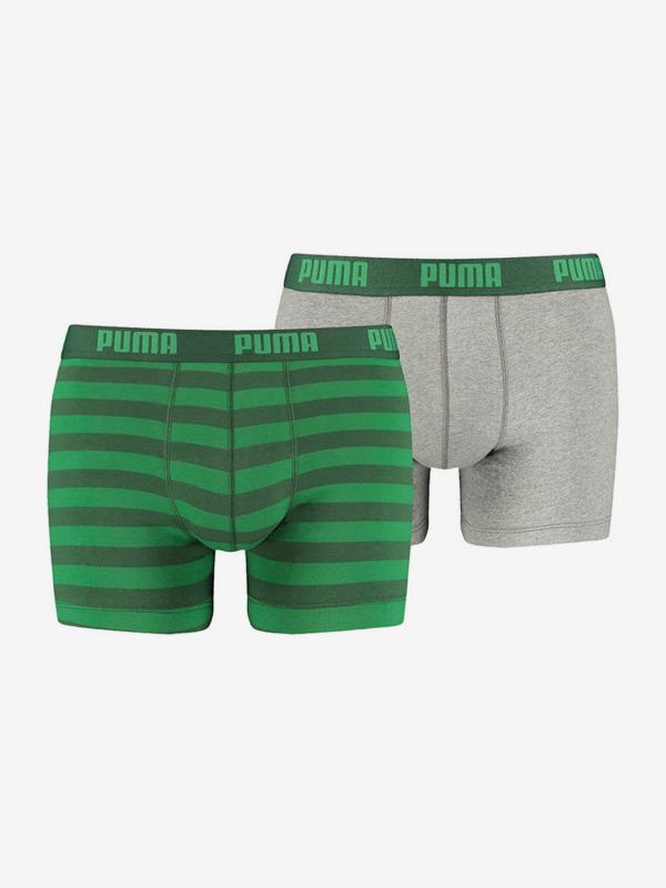 Boxerky Puma Stripe 1515 Boxer 2 Pack Zelená