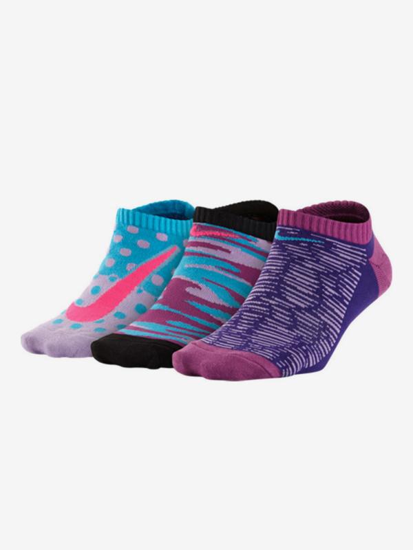 Ponožky Nike 3P Girls Graphic Ltw Ctn No S Barevná