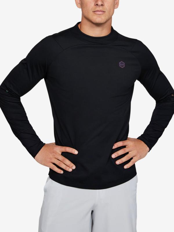 Tričko Under Armour Cg Rush Mock-Blk Černá