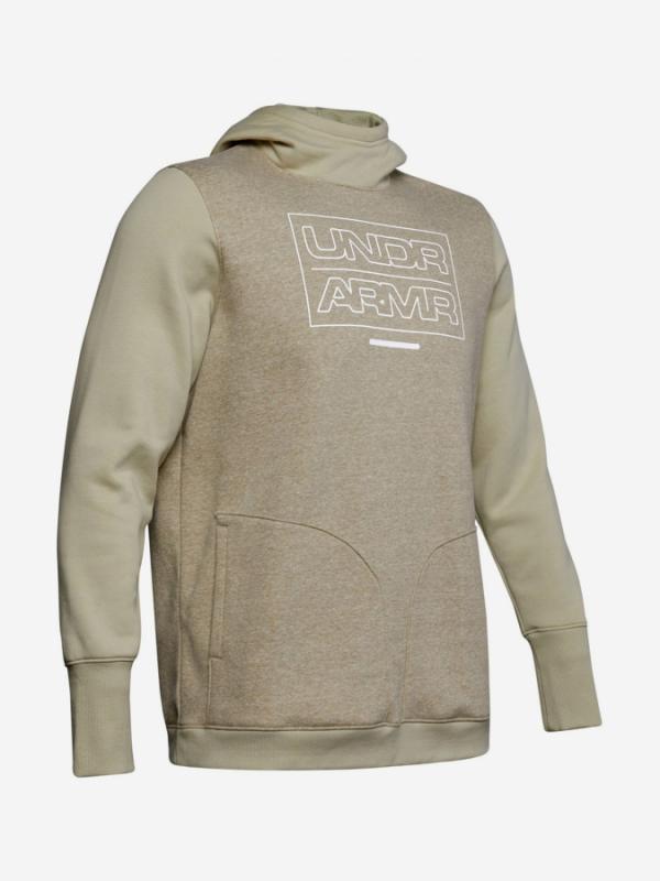 Mikina Under Armour Baseline Fleece Po Hood-Brn Béžová