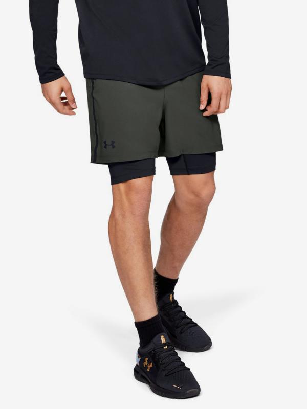 Kraťasy Under Armour Qualifier 2-In-1 Short-Grn Zelená