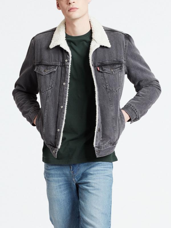 Bunda LEVI'S Type 3 Sherpa Trucker Tarmac S Šedá