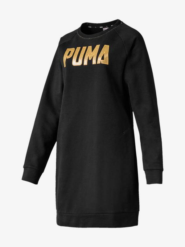 Šaty Puma Athletics Dress Fl Černá
