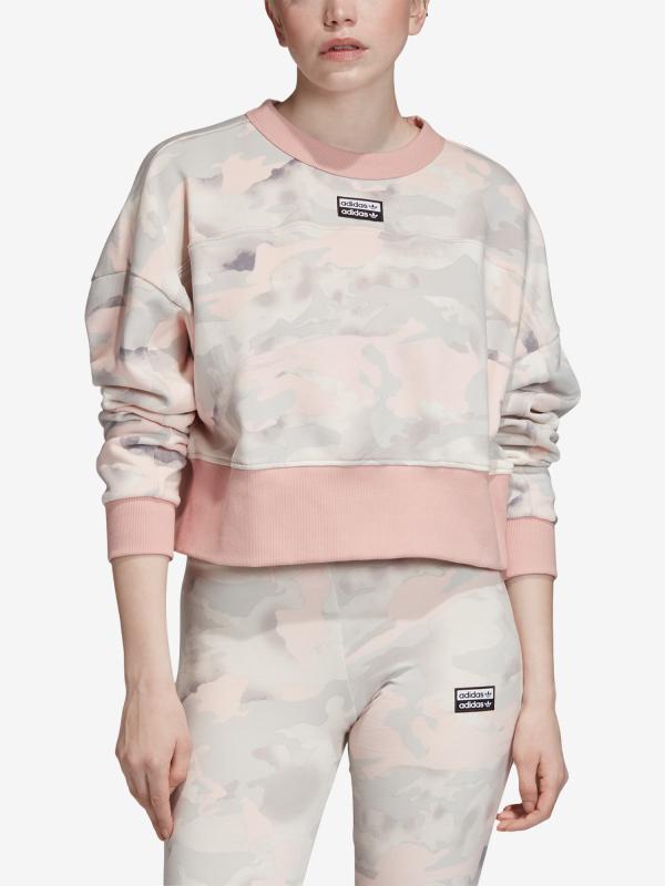 Mikina adidas Originals Cropped Sweater Bílá