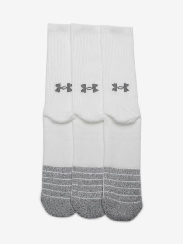 Ponožky Under Armour Heatgear Crew-Wht Bílá