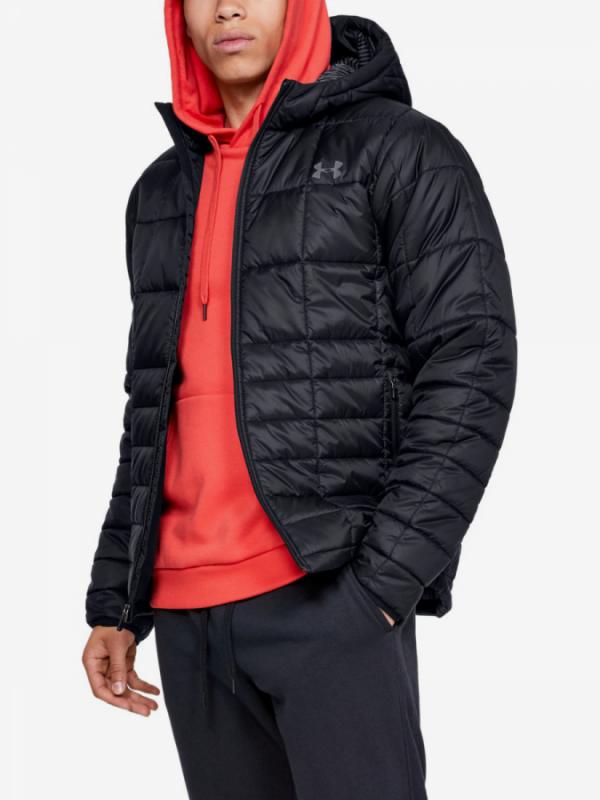 Bunda Under Armour Insulated Hooded Jkt-Blk Černá
