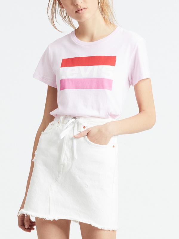 Tričko LEVI'S The Perfect Tee Sptwr Logo Col Růžová