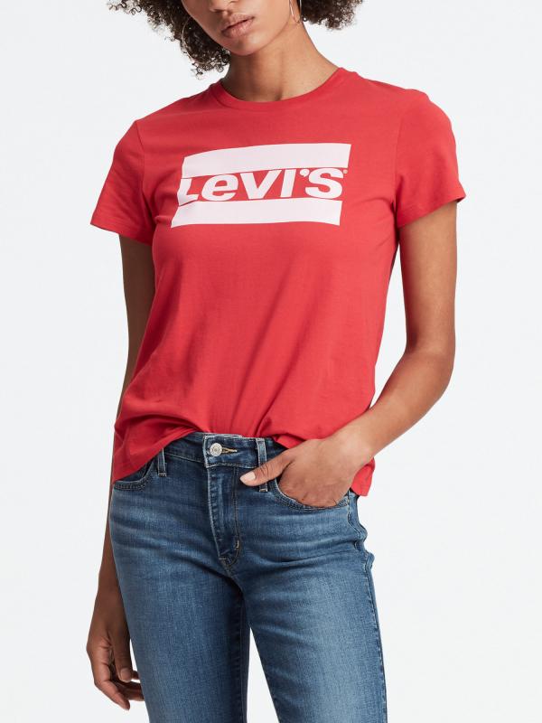 Tričko LEVI'S The Perfect Tee Sptwr Logo Bri Červená
