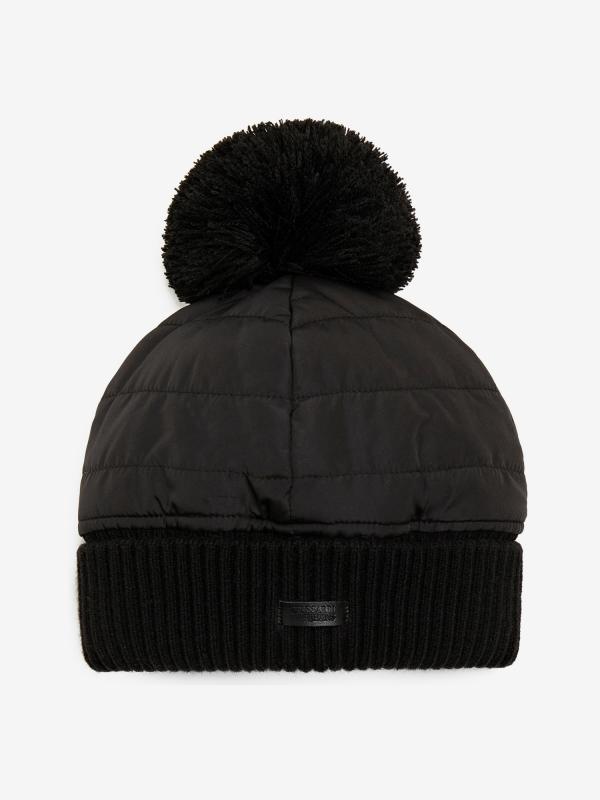 Čepice Trussardi Quilted Beanie Nylon Černá