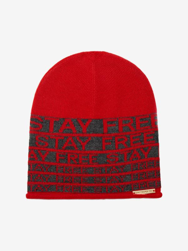 Čepice Trussardi Beanie Knit Stay Free Misto Lana Černá