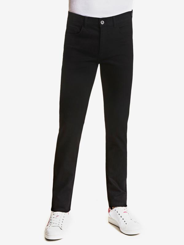 Džíny Trussardi 370 Extra Slim Denim Diego Black Od Black Stretch Černá