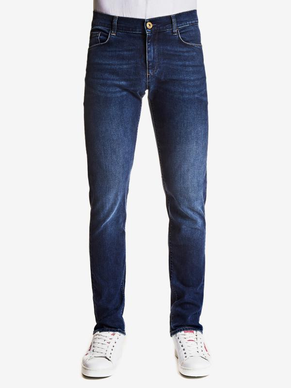 Džíny Trussardi 370 Close Fantasy Denim Hiver Bicolor Super Stretch Modrá