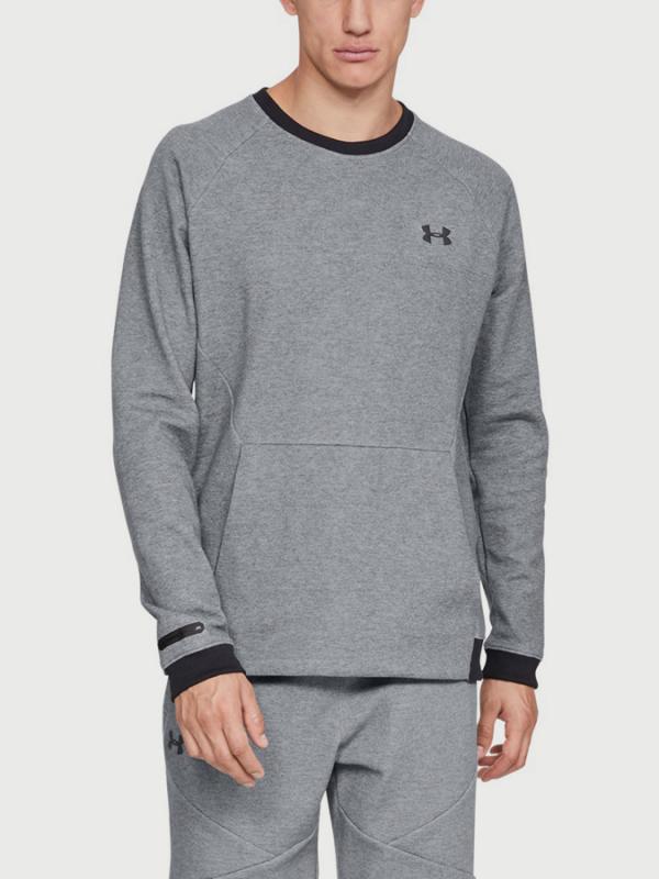 Mikina Under Armour Unstoppable 2X Knit Crew Šedá