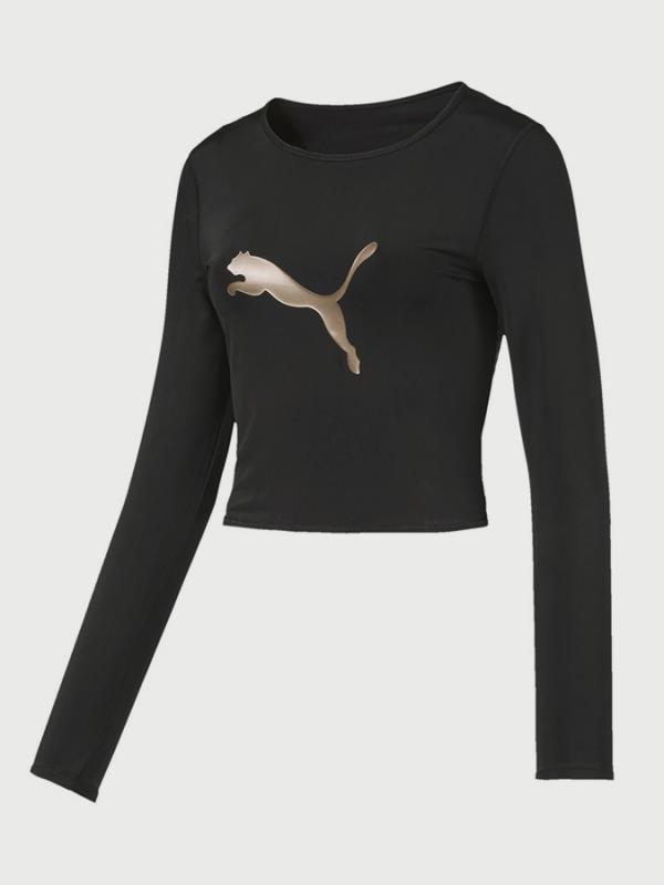 Tričko Puma Luxe Crop Černá