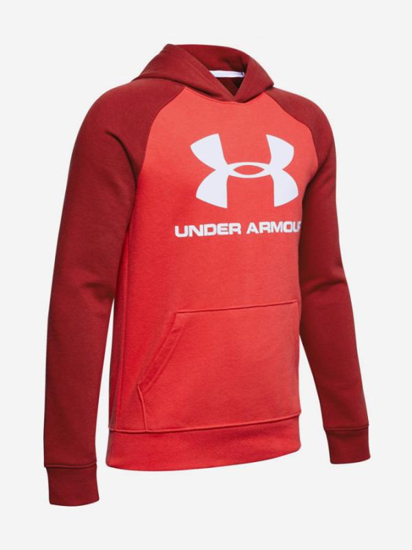 Mikina Under Armour Rival Logo Hoodie-Red Červená