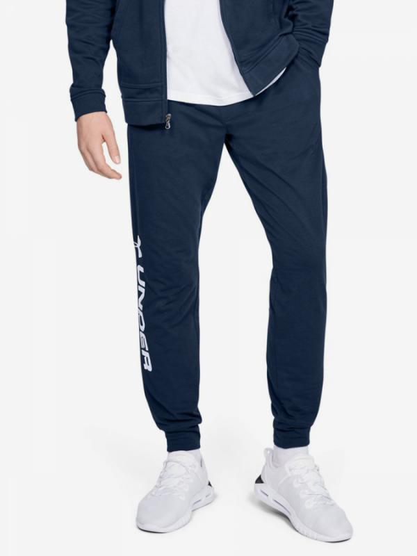 Tepláky Under Armour Sportstyle Cotton Graphic Jogger-Nvy Modrá