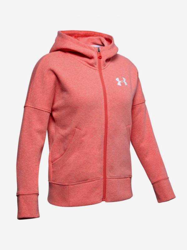 Mikina Under Armour Rival Fz Hoodie-Org Růžová