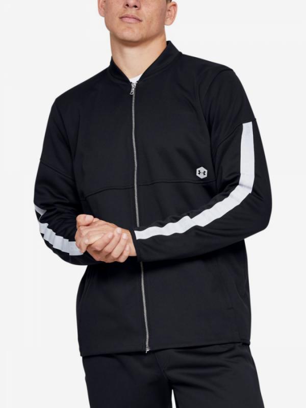 Mikina Under Armour Athlete Recovery Knit Warm Up Top-Blk Černá