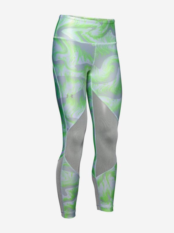 Kompresní legíny Under Armour Hg Mesh Ankle Crop - Print-Grn Barevná
