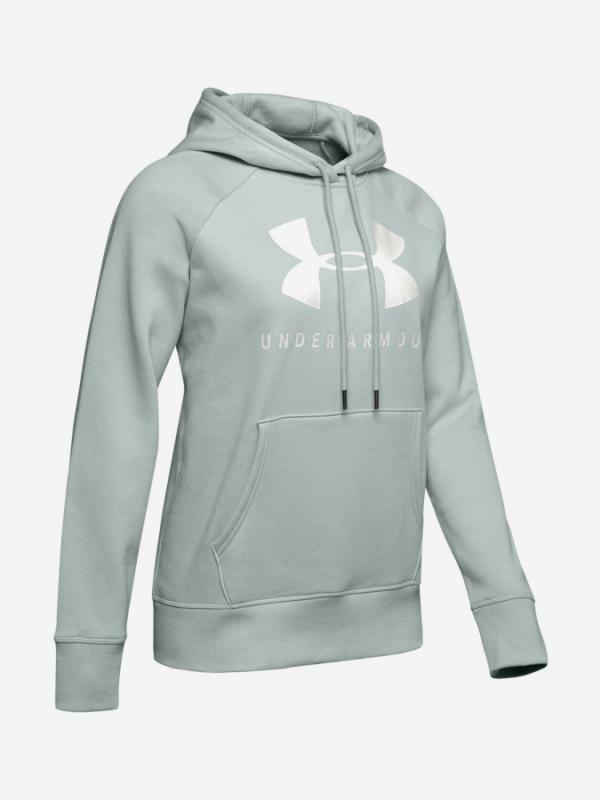 Mikina Under Armour Rival Fleece Sportstyle Graphic Hoodie-G Zelená