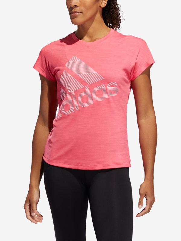 Tričko adidas Performance Ss Bos Logo Tee Růžová