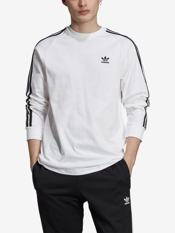 Tričko adidas Originals 3-Stripes Ls T Bílá