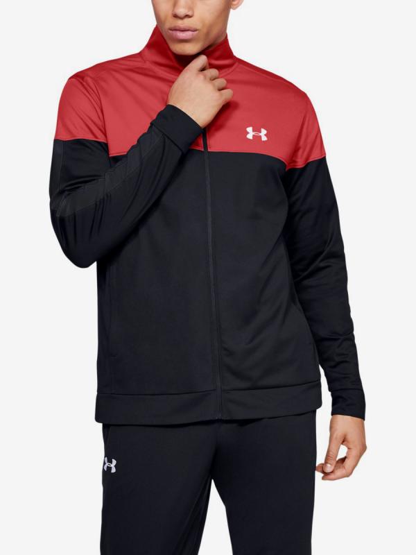 Bunda Under Armour Sportstyle Pique Track Jacket-Red Černá
