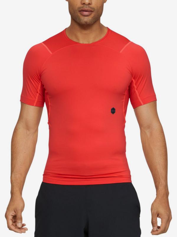 Kompresní tričko Under Armour Hg Rush Compression Ss-Red Červená