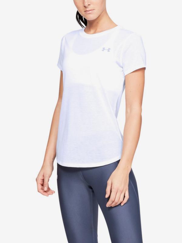 Tričko Under Armour Streaker 2.0 Short Sleeve-Wht Bílá