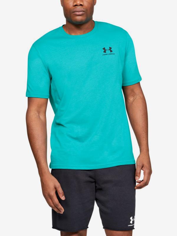 Tričko Under Armour Sportstyle Left Chest Ss-Grn Modrá