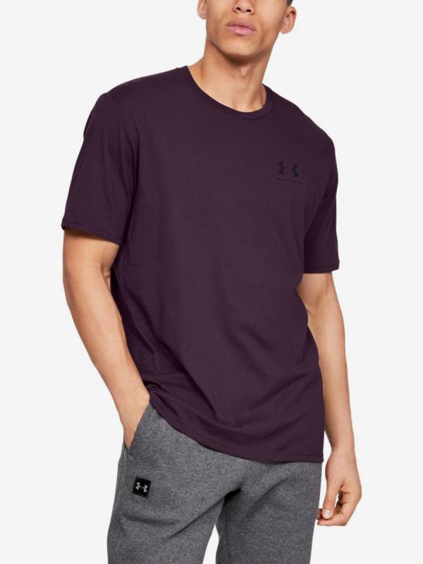 Tričko Under Armour Sportstyle Left Chest Ss-Ppl Fialová