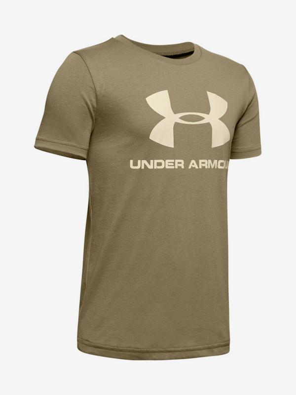 Tričko Under Armour Sportstyle Logo Ss-Grn Hnědá