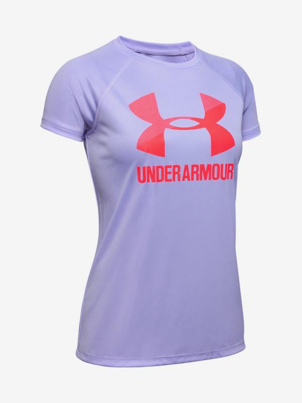 Tričko Under Armour Big Logo Tee Solid Ss-Ppl Fialová