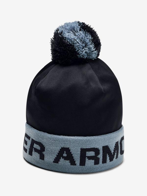 Čepice Under Armour Boy\'S Gametime Pom Beanie-Blk Černá