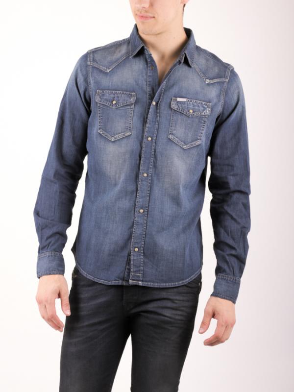 Košile Diesel NEW-SONORA CAMICIA Modrá