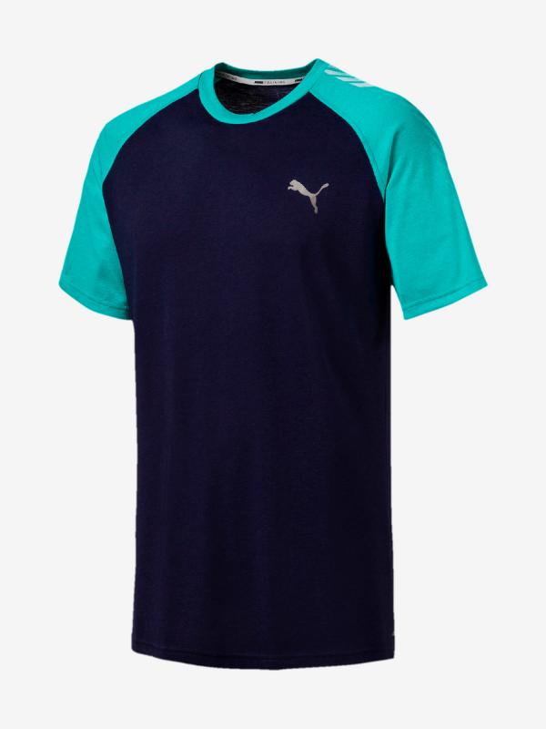 Tričko Puma Collective Raglan Tee Modrá