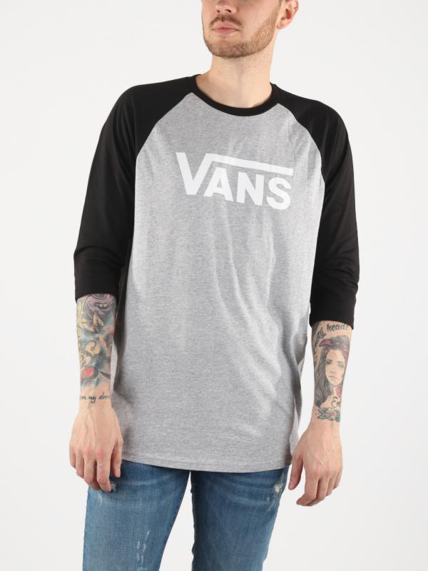Tričko Vans Mn Classic Ragl Athletic Heathe Šedá
