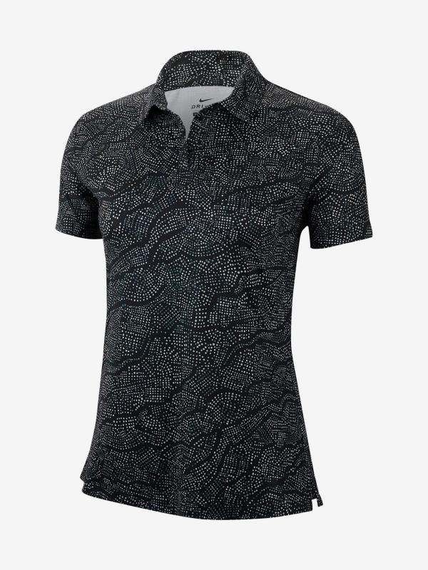 Tričko Nike W Nk Dry Uv Ss Fwy Polo Ho Prt Olc Černá