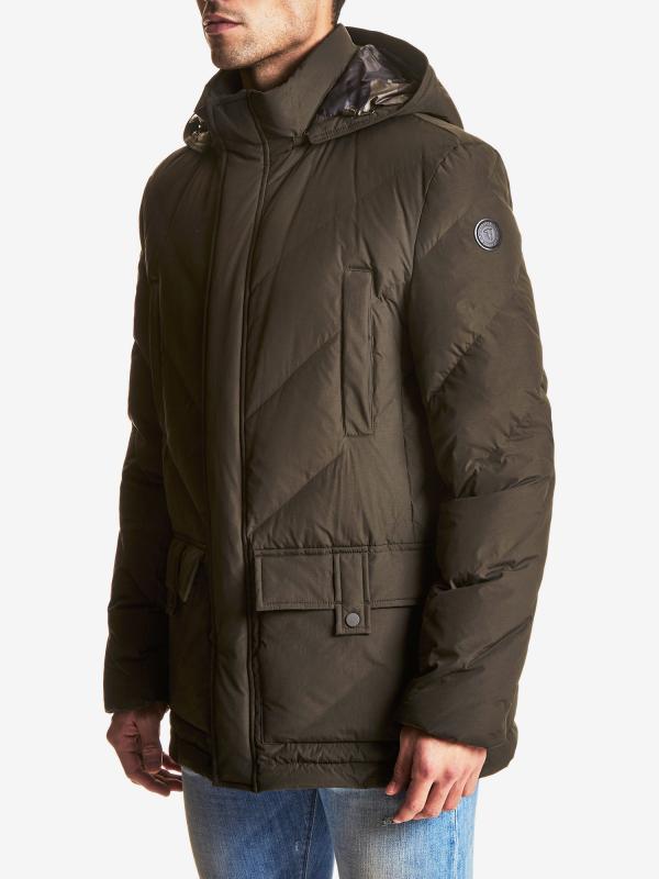 Bunda Trussardi Hooded Parka Regular Fit Matt Nylon Zelená
