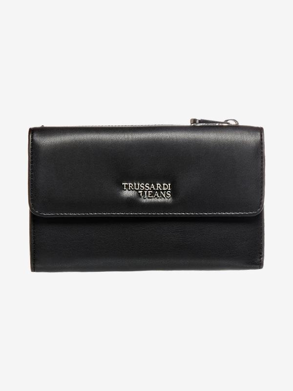 Peněženka Trussardi Soft Stripes Bifold Lg Ecoleather Lettering L Černá