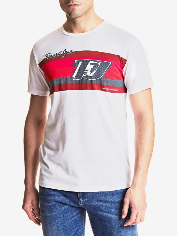 Tričko Trussardi T-Shirt Cotton Jersey Regular Fit Bílá
